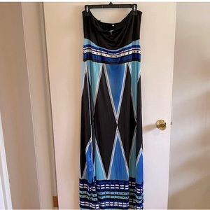 Blue Maxi Beach Coverup Dress XL